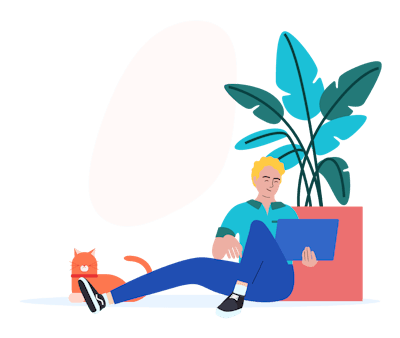 طالب يتعلم عبر جهازه الشخصي